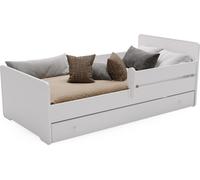 Lit d'enfant MAX BAR 80 x 160 cm avec tiroir et en couleur : blanc