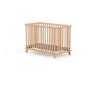 Lit pliant pour enfant GEUTHER Mayla | 60 × 120 cm | Lit pliant pour enfant | 3 niveaux de réglage en hauteur | Avec roulettes | Naturel | Jusqu'à 20 kg