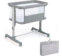 Lit d'enfant mobile avec matelas intégré, lavable et offrant une surface de couchage confortable, idéal pour la chambre à coucher.