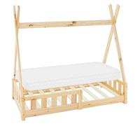ML-Design Lit enfant Tipi 70x140 cm – Matelas mousse froide, Housse amovible, Sommier à lattes
