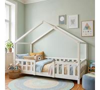 Lit d'enfant 'Treviolo' avec matelas et protection contre les chutes 80x160cm blanc