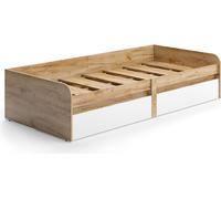 Lit d'enfant Vicco Clario Blanc/Artisan 90x200 cm sans matelas, Model 55612