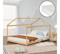 Lit d'enfant 'Vindafjord' 160x200cm bambou avec matelas