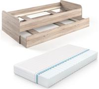 Lit d'enfant Vitalispa Enzo Sonoma 90x200 cm avec matelas, Model 28006