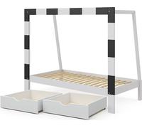 Lit d'enfant Vitalispa Football goal Blanc 80x160 cm avec tiroir, Model 50583