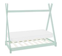 Lit d'enfant Tipi avec sommier à lattes 70x140 cm Mint en bois ML-DESIGN Vert G
