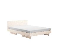 Lit deux places Zians Large 180x200 + tête de lit LxWxH 205x185x73cm