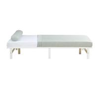 Lit double 140x200 matelas bois blanc
