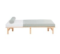 Lit double 140x200 matelas bois naturel