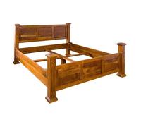 Lit double 180x200 Acacia laqué Miel OXFORD N° 0132