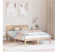 Lit Double Adulte Cadre de lit avec Tête de Lit - SOLOMON - 140x190 cm en bois de pin massif JILL'S 87611