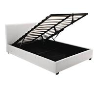 Lit double avec coffre "Carla" - 140 x 190 cm - Blanc