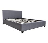 Lit double avec coffre "Carla" - 140 x 190 - Gris