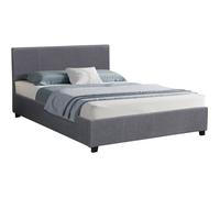Lit double avec coffre ""Carla"" - 160 x 200 - Gris