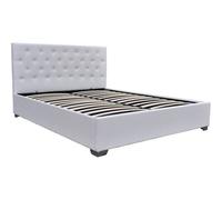 Lit double avec coffre "Tino" - 140 × 190 cm - Blanc