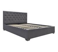 Lit double avec coffre ""Tino"" - 180 x 200 cm - Gris