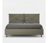 Lit double avec rangement 160x200 tête de lit coussins Appia M1