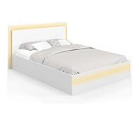IDMarket Lit double CHARLIE 140 x 190 cm avec sommier et LED intégrées blanc