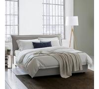 Lit Double Clio, Lit Coffre déhoussable avec tête de lit rembourrée et Cadre de lit Coffre, 100% Made in Italy, adapté pour Matelas 160x190 cm, Gris
