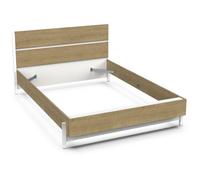 Lit Double "Craft" extractible - Bois - 140 x 200 cm - Marron