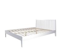 Lit double deux personnes en bois avec sommier a lattes 140x200 cm LIT06185