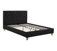 Lit double ""Emmy"" - 140 x 190 cm - Gris