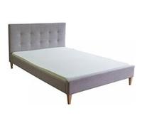 HOMESTYLE4U Lit Double 160x200 cm - Tissu Gris