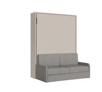 Lit double escamotable français de 140 cm avec canapé vertical Versia Sofà et canapé Argilla