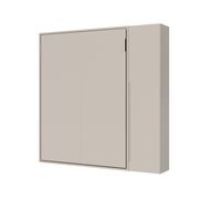 Lit double escamotable français de 140 cm Versia avec armoire 1 porte à droite Argilla