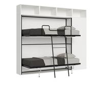 Lit double escamotable horizontal Kando avec matelas composition I