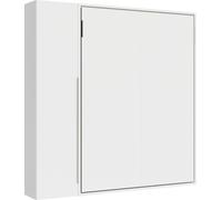 Lit Double Escamotable Vertical Versia 160 Avec Armoire 1 Porte Droite Blanc