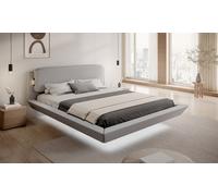 Lit double flottant Diana : Gris / 150 x 190 cm