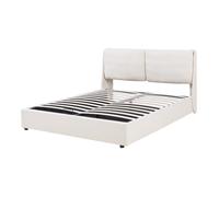 Lit double Lunner 140 x 200 cm beige