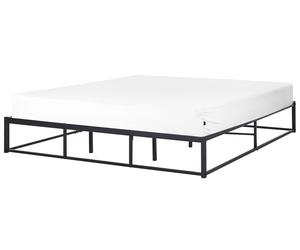 Lit Double Sans Appui-Tête Solide avec Lattes Design Industriel Moderne 180 x 20