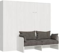 Lit Double Sofà Kentaro White Ash Avec Colonne Gauche-Droite