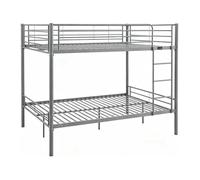 Lit double superposé avec sommier inclus ""Adam"" - 140 x 190 cm - Gris
