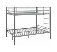 Lit double superposé avec sommier inclus Adam - 140 x 190 cm - Gris