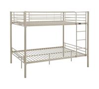 Lit double superposé avec sommier inclus Adam - 140 x 190 cm - Taupe