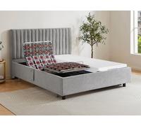 Lit électrique de relaxation déco tout plots + matelas mémoire de forme - 2 x 70 x 190 cm - Tissu - Gris - SASORA de YSMÉE