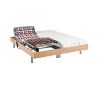 Lit électrique de relaxation tout plots + matelas latex - 2 x 80 x 200 cm - Chêne - CASSIOPEE III de YSMÉE
