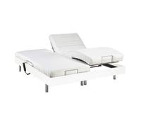 Lit électrique de relaxation tout plots + matelas latex - 2 x 90 x 200 cm - Blanc - CASSIOPEE III de YSMÉE