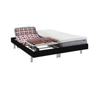 Lit électrique de relaxation tout plots + matelas mémoire de forme - 2 x 70 x 190 cm - Noir - HESIODE III de YSMEE