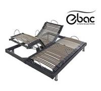 Lit electrique ebac s50 2x70x190 Wengé, Gris G