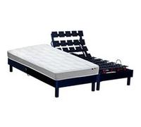 Lit Electrique Matelas Mousse Accueil Memoire De Forme + Sommier Electrique 2x90x200 G