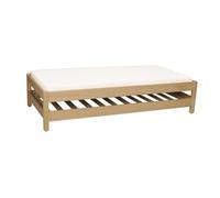 Lit empilable Jonas 90x190 (Lot de Deux Lits) + 2 sommiers/Naturel