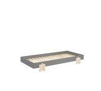 Lit Empilable Modulo Puzzle Gris 90x200 cm - Design Minimaliste et Pratique