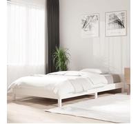 Lit empilable sans matelas - 1 place - vidaXL - bois de pin massif - blanc - 90 x 190 cm@pfo11p