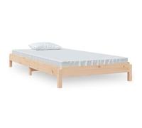 Lit Empilable sans matelas lit simple 75x190 cm en bois pour adulte/enfant et sommier à lattes inclus pour Chambre EU126410