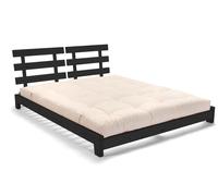 Lit en bois 160x200 - Aisha Classic Black - Pascall