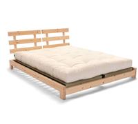 Lit en bois 160x200 - Aisha Classic Natura Tatami - Pascall